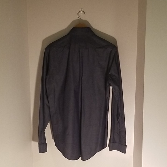 Calvin Klein Navy Stripe Dress Shirt - Picture 3 of 6